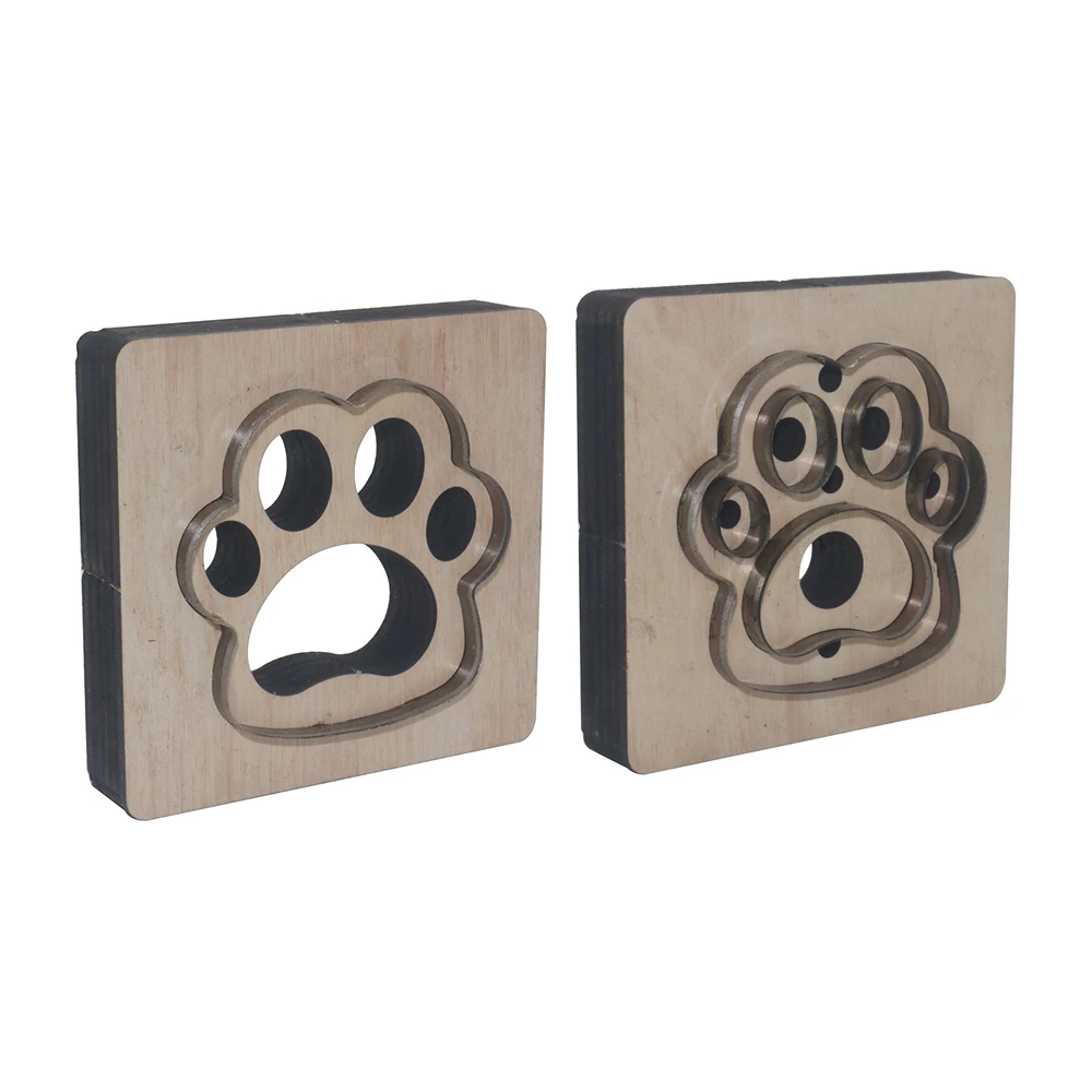 DIY Leather Crafts Dog Paw Cutting Die Vegetable Tanned Leather Cutting Mold for Wooden Die Handmade Cat Paw Decoration