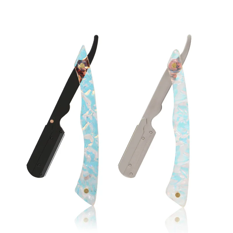 Счастливый парикмахерский бритвенный станок для бритья, мужской цветной классический бритвенный нож, бритва для лица, профессиональный парикмахер, аксессуары для парикмахера