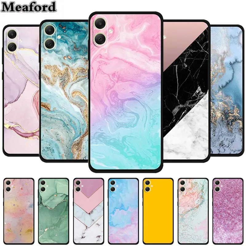 Case For Samsung Galaxy A06 Marble TPU Soft Silicone Back Cover For SamsungA06 Phone Cases Shockproof Protector Painted New Capa