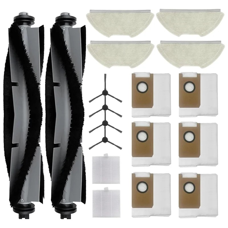 قطع غيار الأجهزة لـ Airrobo T20 جهاز آلي لتنظيف الأتربة فرشاة جانبية رئيسية فلتر Hepa ممسحة أكياس الغبار القماشية الملحقات