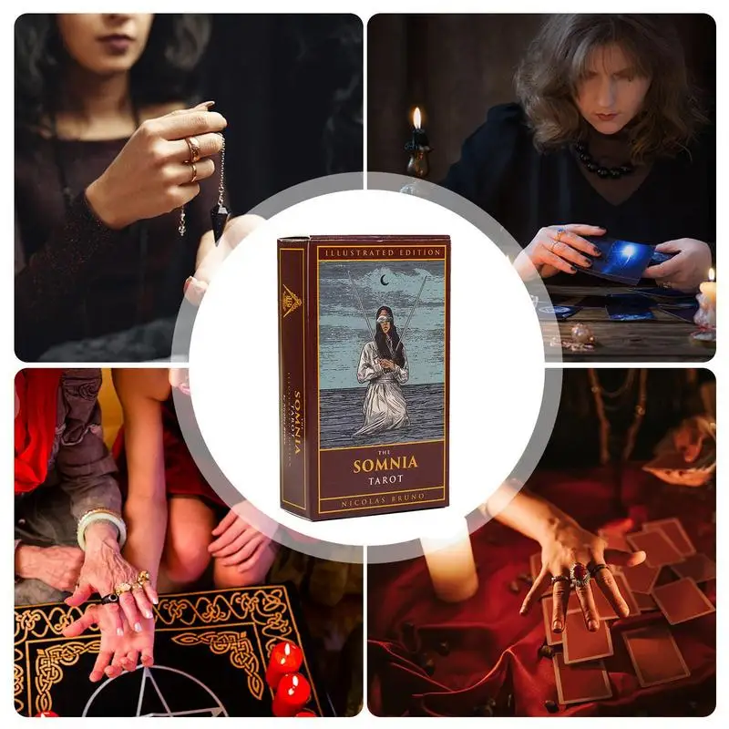 The Somnia Tarot Cards Divination Tools Standard Fortune Telling Tarot Decks for Board Game Fate Divination Gathering playing