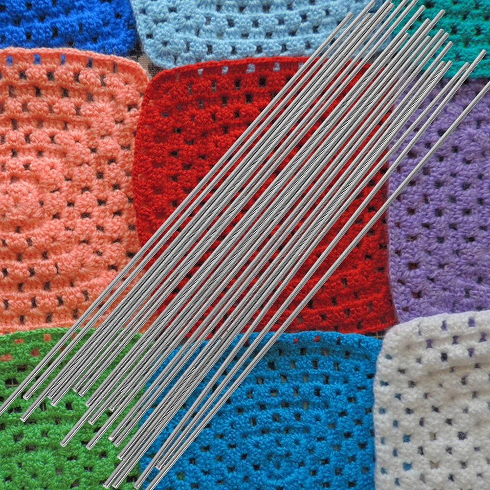 

10pcs 200mm Stainless Steel Rod Pins for Blocking Crochet Knitting DIY Crafts Firm Fixation Transmission