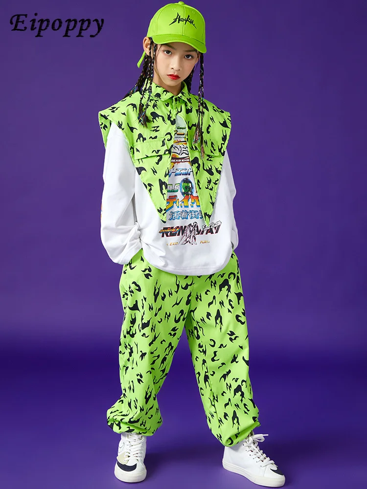 بدلة شال هيب هوب للأطفال ، ملابس رقص الجاز ، أولاد وبنات