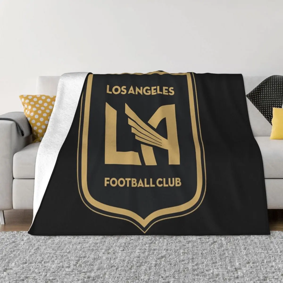 Los Angeles Football Club Throw Blanket Vintage Warm Shaggy Blankets