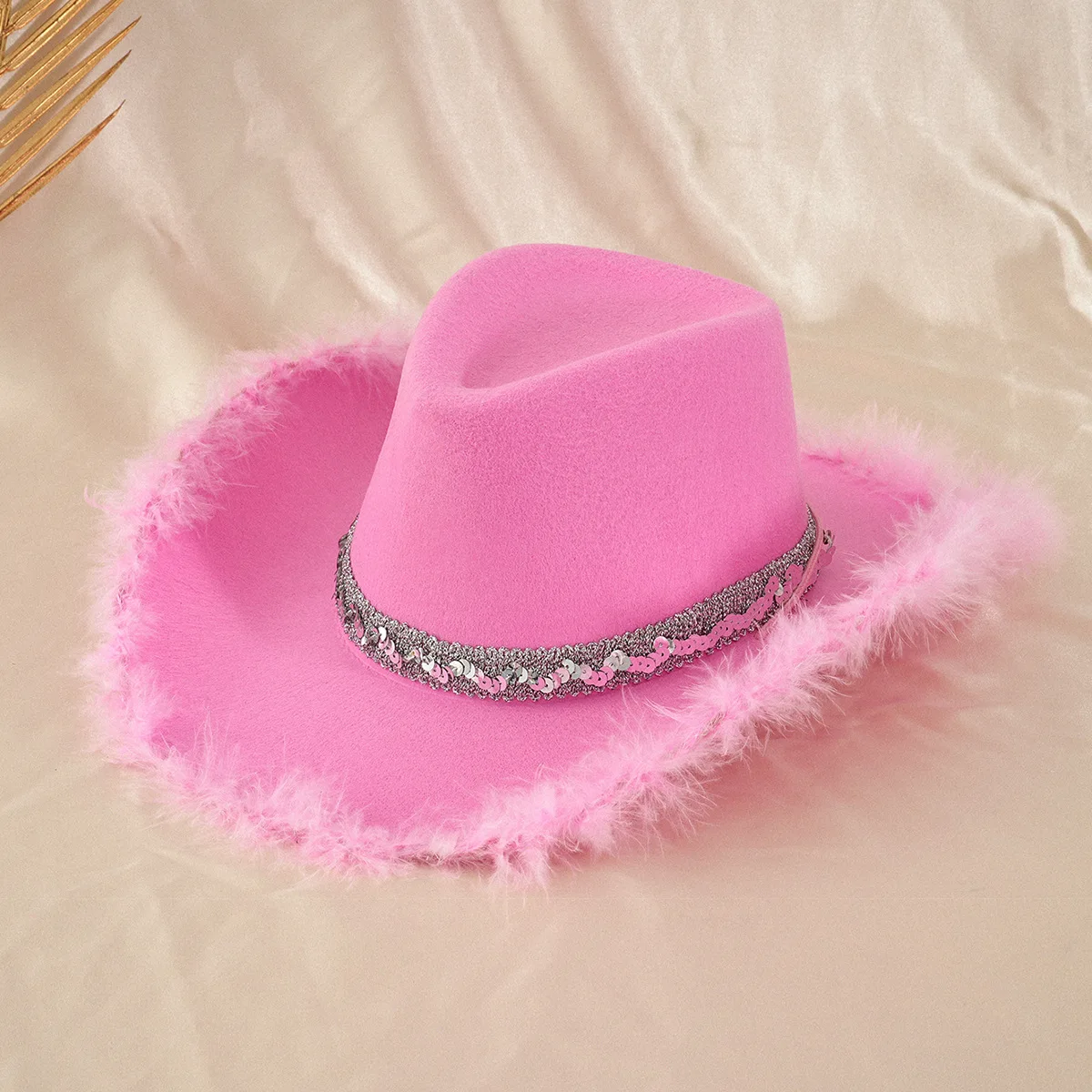 

HongLuan розовая регулируемая ковбойская шляпа для дискотеки с перьями, женская ковбойская шляпа в стиле вестерн, винтажная звезда, богемные ковбойские аксессуары и ковбойские шляпы для мужчин