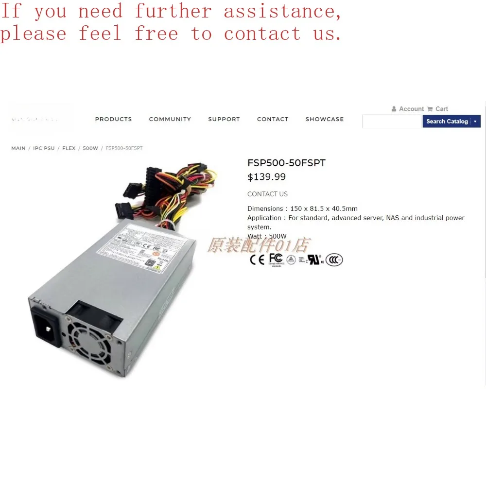 

Для Quanhan FSP500-50FSPT 500 Вт Platinum FLEX Small блок питания 1U, бесшумный блок питания K39 S3 TFX