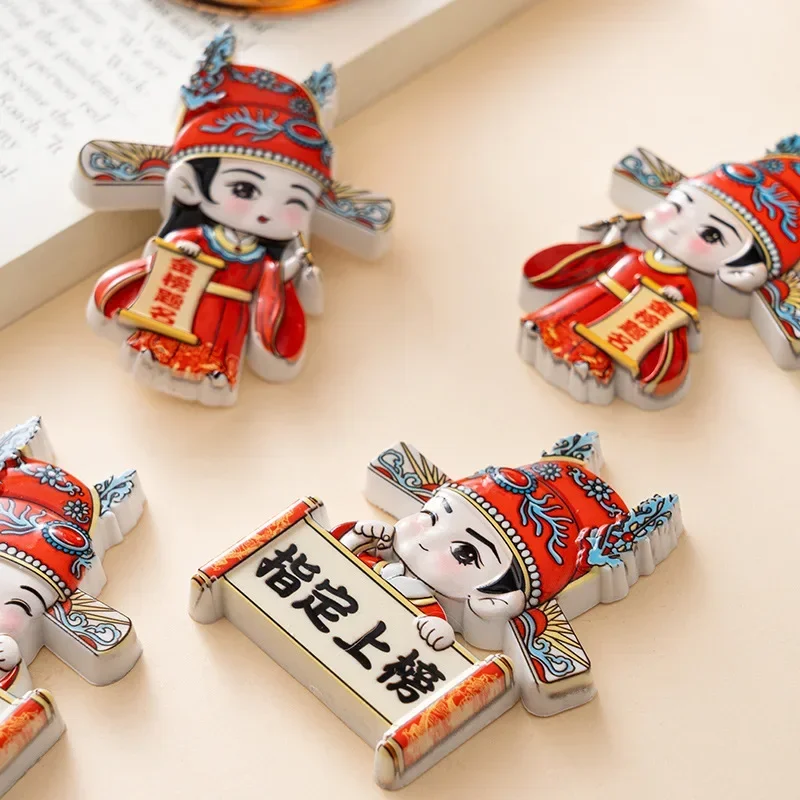 Chinese Number One Scholar Refrigerator Magnets Student Exam Blessing Ornament Home Decor Fridge Stickers China Souvenir Gifts