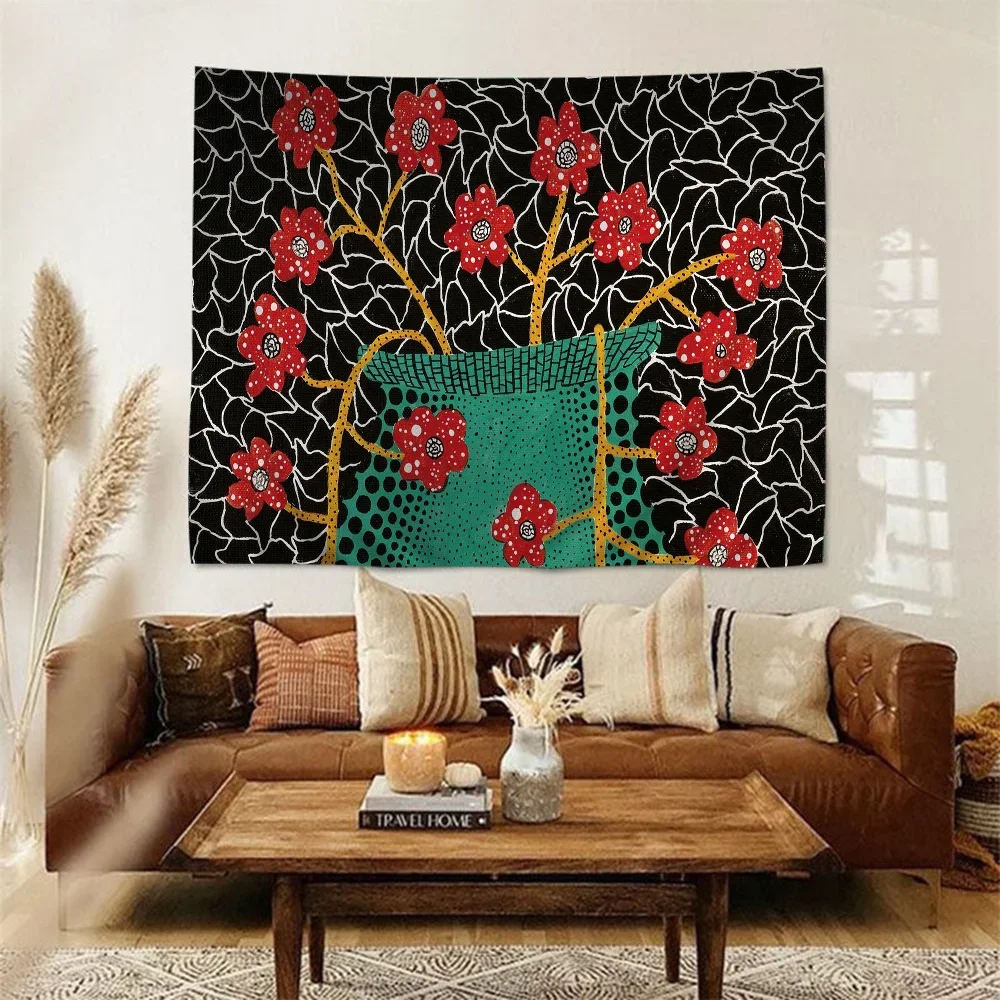 Yayoi Kusama Hippie Wall Hanging Tapestries Art Science Fiction Room Home Decor Kawaii Room Decor