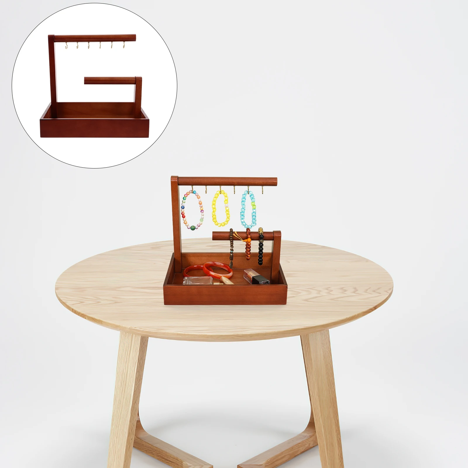 

Accessories Jewelry Storage Display Stand Organizer Wooden Bracelet Holders Rack