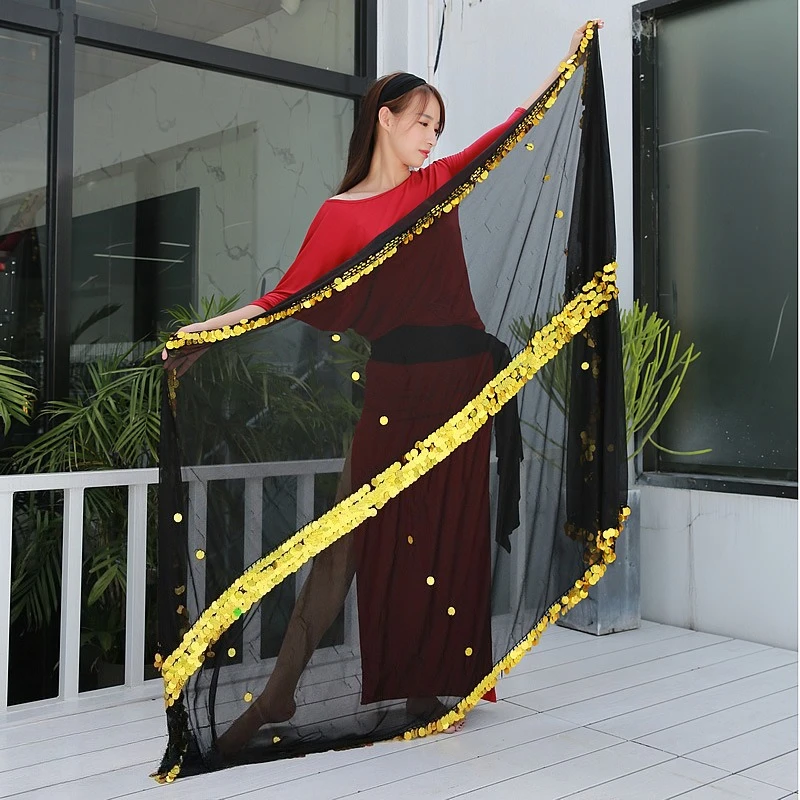 Aangepaste Folk Buikdans Kleding Sprankelende Sjaal Gooien Handgaren Malaya Sjaal Accessoires Vrouwen Volwassen en Kind