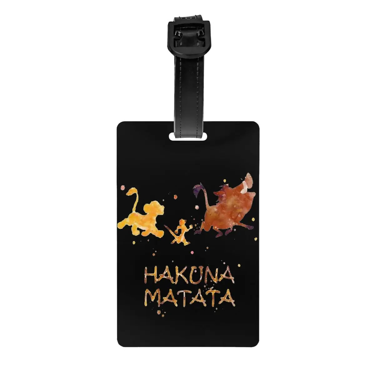 

Багажная бирка Hakuna Matata на заказ, защита конфиденциальности, багажные бирки Короля Льва, этикетки для дорожных сумок, чемодан