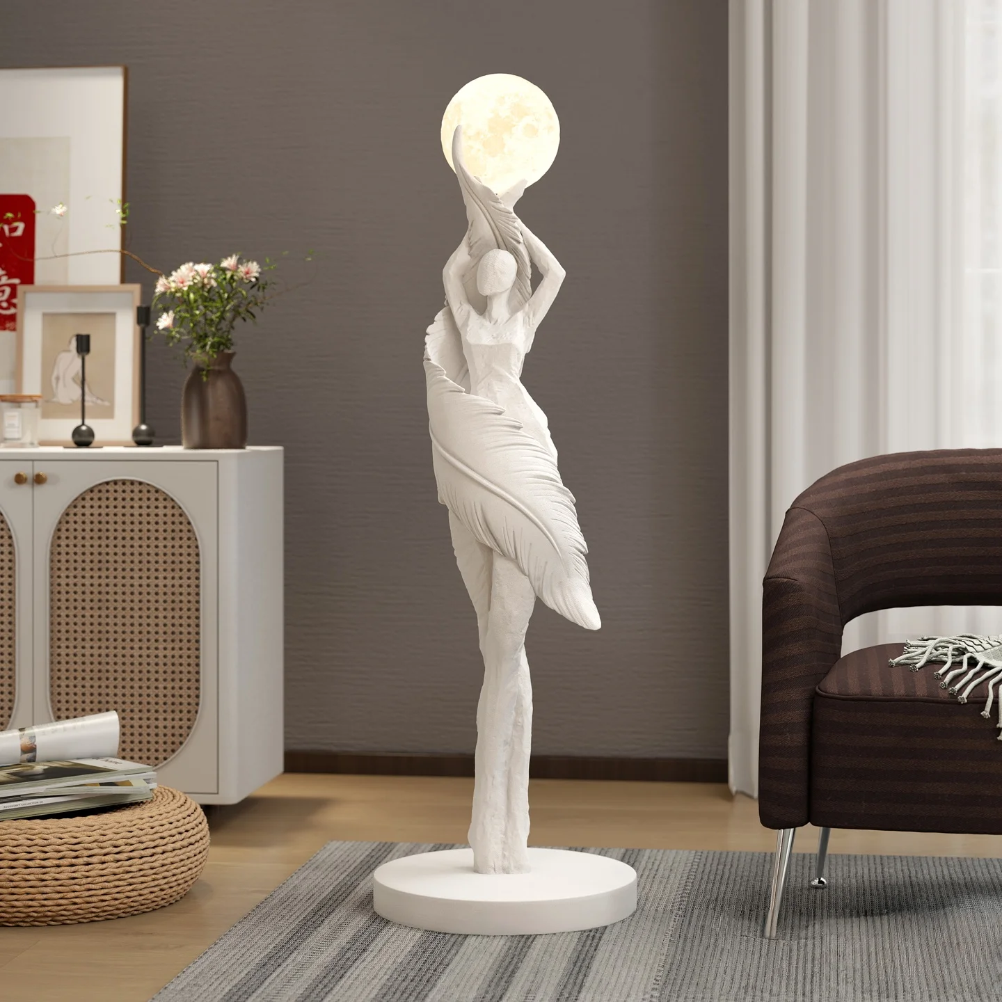 Lampadaire d'art moderne décoration de la maison lumières salon chambre lampes d'ambiance humanoïde 