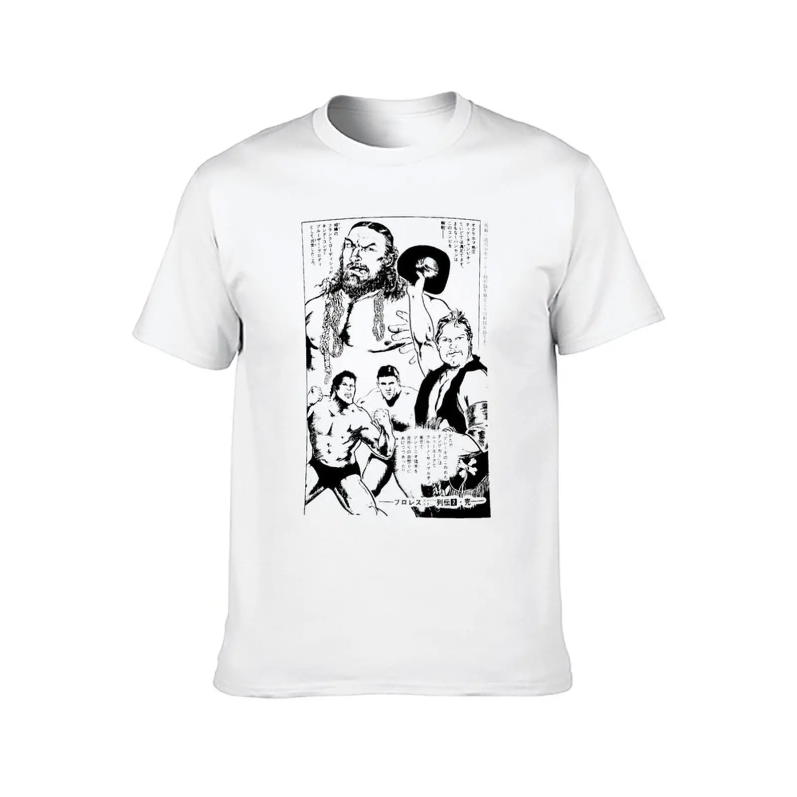 men Antonio funny - cotton t Stan Bruiser Brody, humor shirts Hansen, Inoki 100% Puroresu dark T-Shirt t shirt Comic