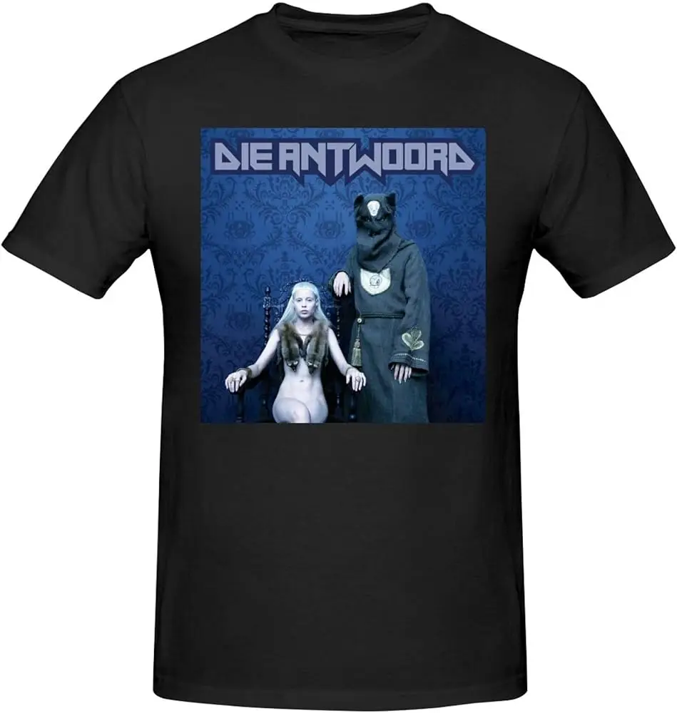 Mitman Die Music Antwoord t-Shirts Men's Summer Cotton Casual Crew Neck Short Sleeve Shirt Unisex tees Black