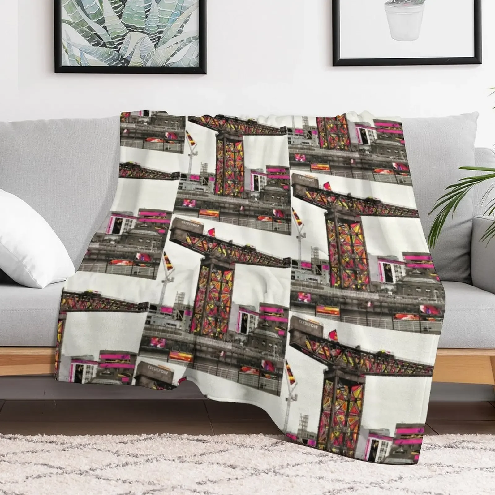 Finnieston Crane, Glasgow Throw Blanket Soft Big christmas gifts For Sofa Thin Blankets