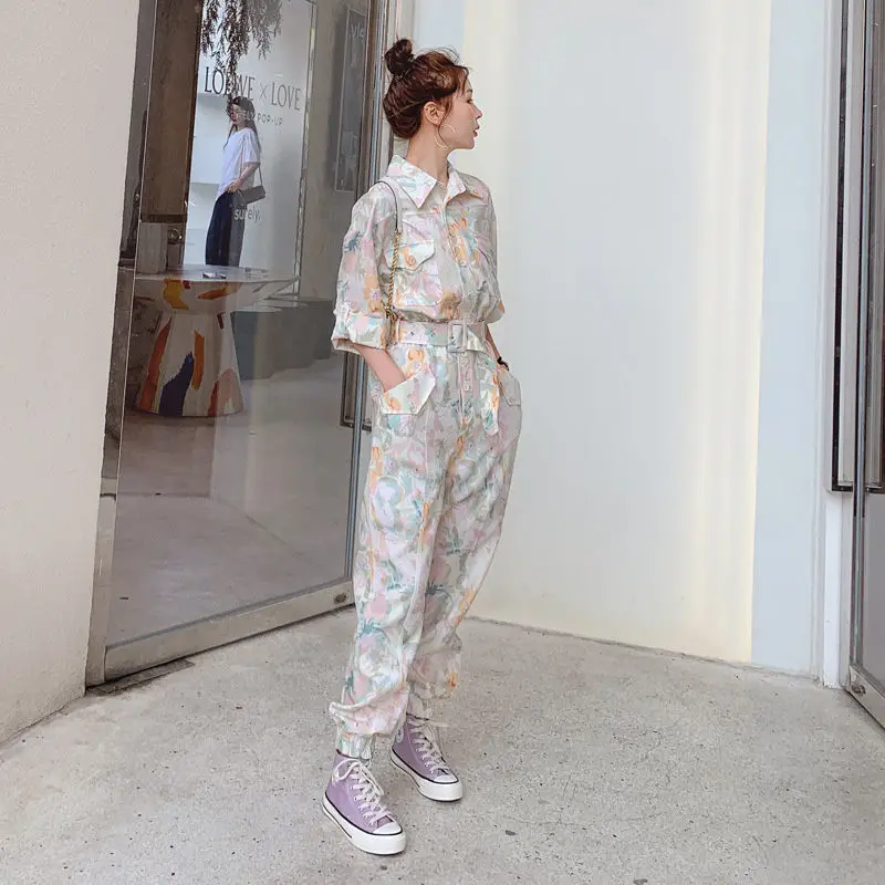 Celana Kodok Wanita 2025 Celana Kargo Baru Fashion Cetak Musim Semi Musim Gugur Musim Panas