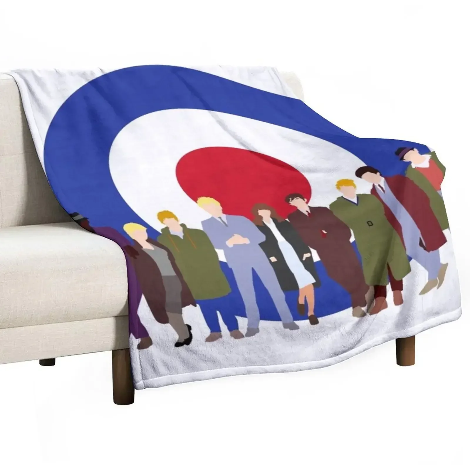 

Quadrophenia mod target Throw Blanket Hairys For Sofa Thin Cute Plaid Blankets