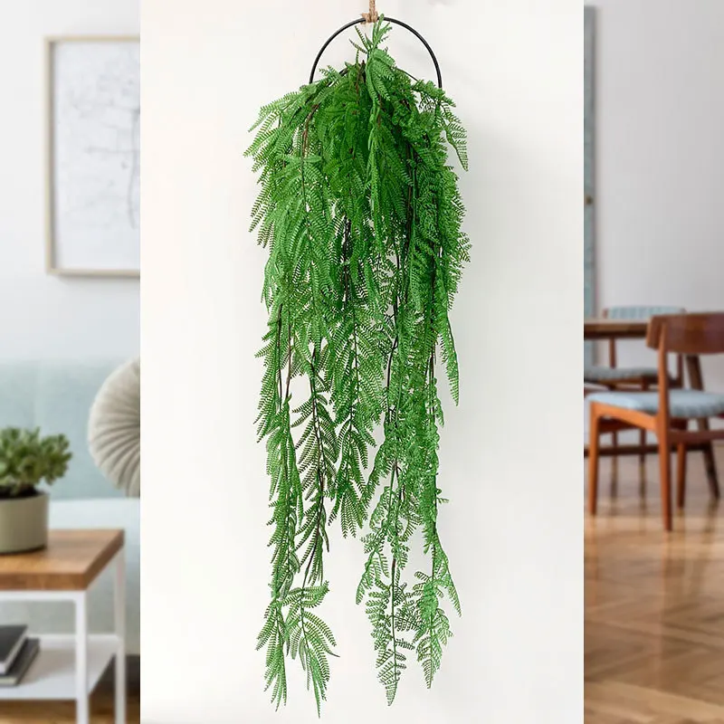 Artificial Plastic Persian Fern Leaf Vine, Fake Plant Foliage, Decorative Garland, Room Background Wall, Wedding Party