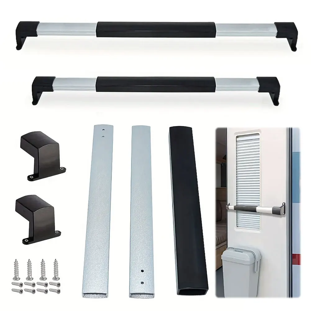 RV Screen Door Handle Adjustable RV Screen Door Cross Bar Ergonomic for Caravan Camper