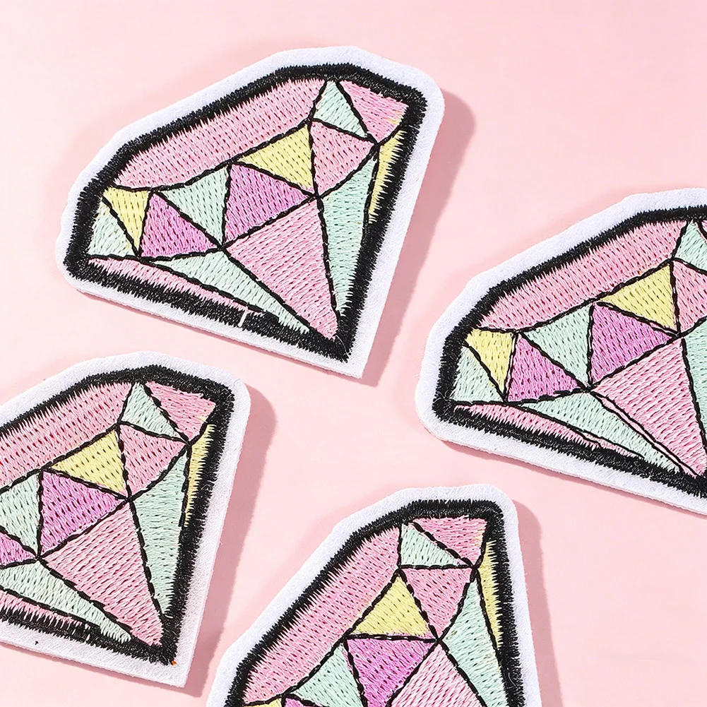 Makronen-Farbiger Diamant-Stickerei-Aufnäher zum Aufbügeln oder Aufnähen für T-Shirt, Jacke, Hut, Tasche, DIY-Kleidungsdekoration, Geschenk für Mädchen – Detail 4