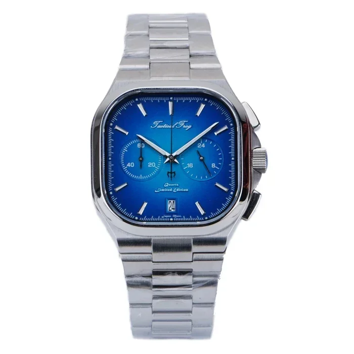 tacticalfrog Taktische Froschuhr für Herren, 40 mm, VK64-Chronograph, Quarzwerk, Saphirglas, C3, superleuchtend, 100 m wasserdicht, Luxus-Herrenuhr 3