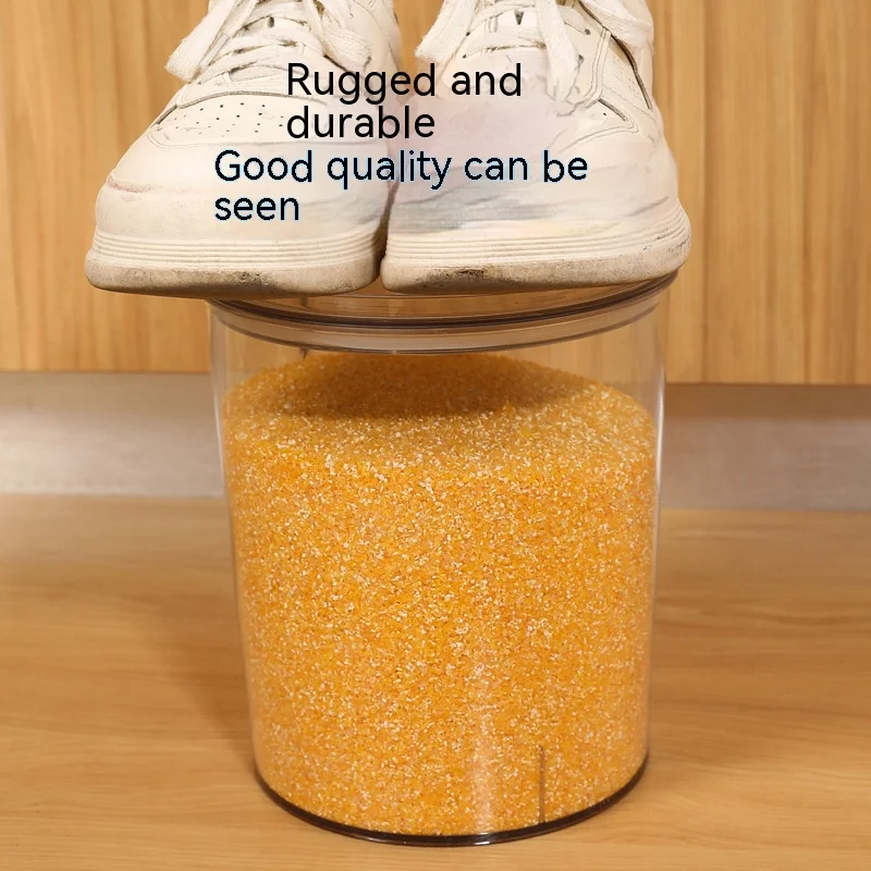 Transparent Rice Storage Box, Moisture-Proof, Insect-Proof, Kitchen, Household, Flour, Sealed, Barrel, Vinegar, Grains