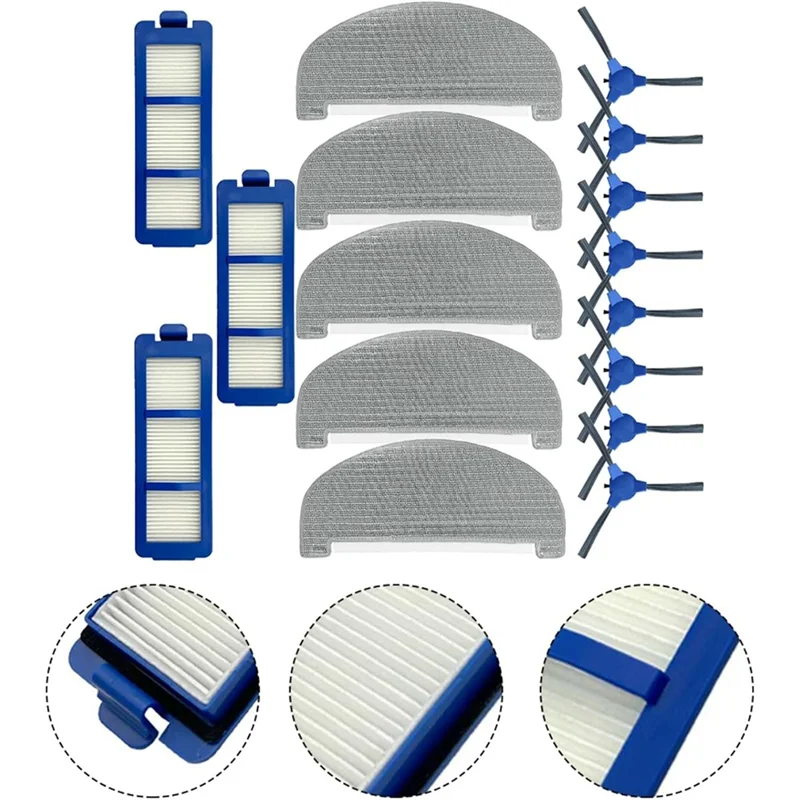 

Classy-For Eufy Robovac G40/G40 Hybrid+ Robot Vacuum Cleaner Side Brush Hepa Filter Mop Cloth Replacement Accessories