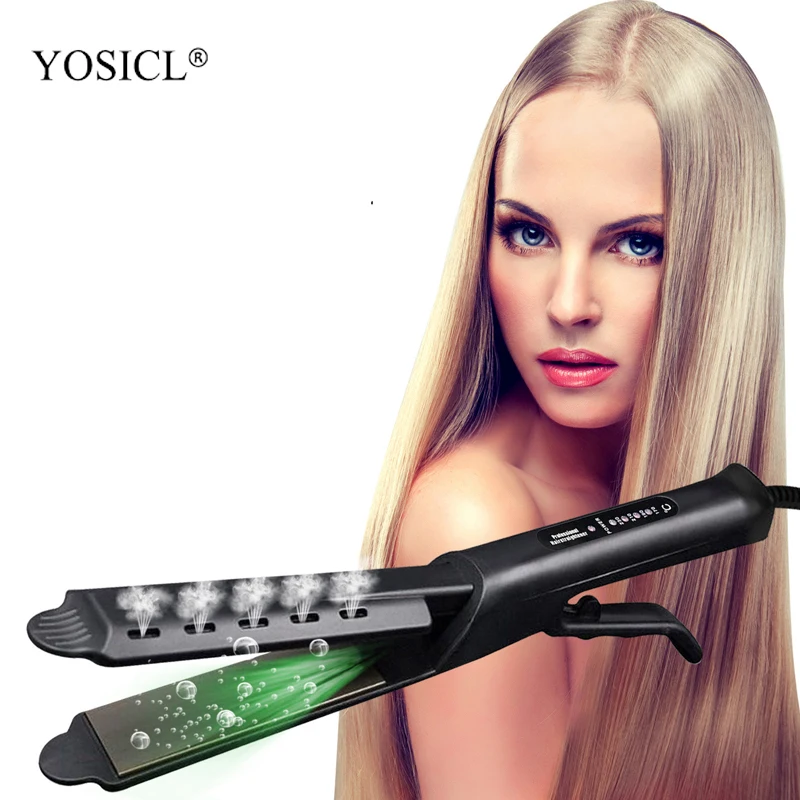 Hair Straightener,  Titanium Flat Iron, Ceramic Tourmaline Flat Iron for Hair, Dual Voltage with Adjustable Temperature