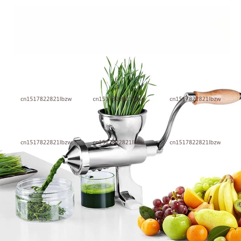304 Stainless Steel Hand Crank Manual Juicer Household Squeezer for Wheatgrass Celery Ginger Pomegranate and Vegetables