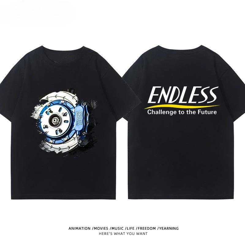 

ENDLESS Brake T-Shirt Men and Women's Forged Calipers User Classic Short Sleeve JDM Modified Car Culture Peripheral Half Sleeve