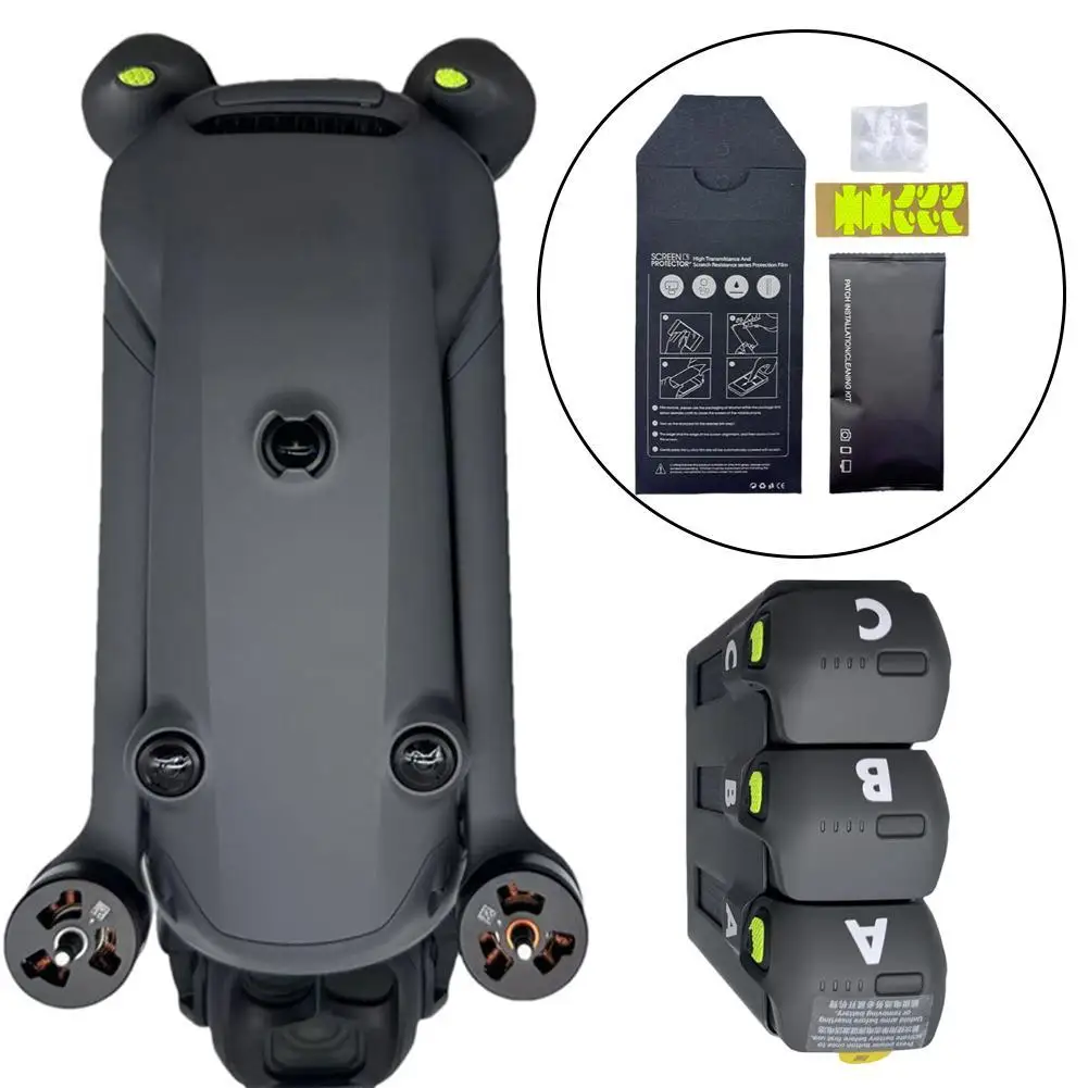

For DJI Mavic 4 Pro Anti-slip Foot Stickers Colored Numbered Battery Decals Markings Anti-scratch wear-resistant Drone Accessory