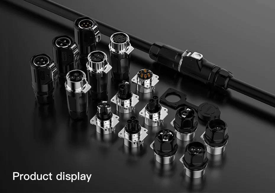 CNLINKO M28 Industrieller 2-Pin-Stromsteckverbinder-Kit LP28 Buchse und Stecker Wasserdicht IP68 50A 500V Schraubanschluss – Detail 14