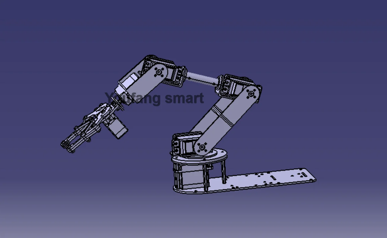 MG996 Braccio robot 6 DOF con artiglio in metallo Base rotante disco 180/360 per robot Arduino Kit fai da te File 3D Robot programmabile UNO/ESP32