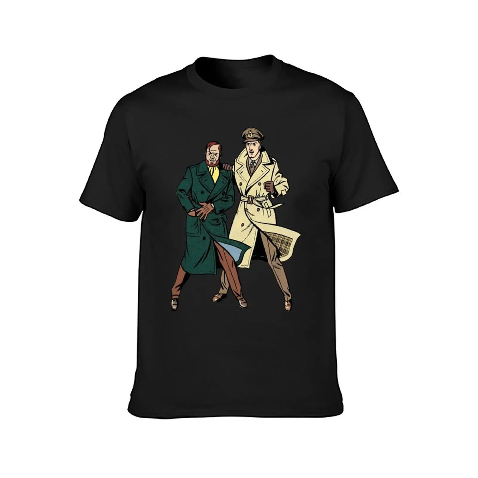 Blake and Mortimer (From The Yellow 'M' (La marque Jaune) Cover) T-Shirt sports fans sweat korean fashion anime mens t shirts