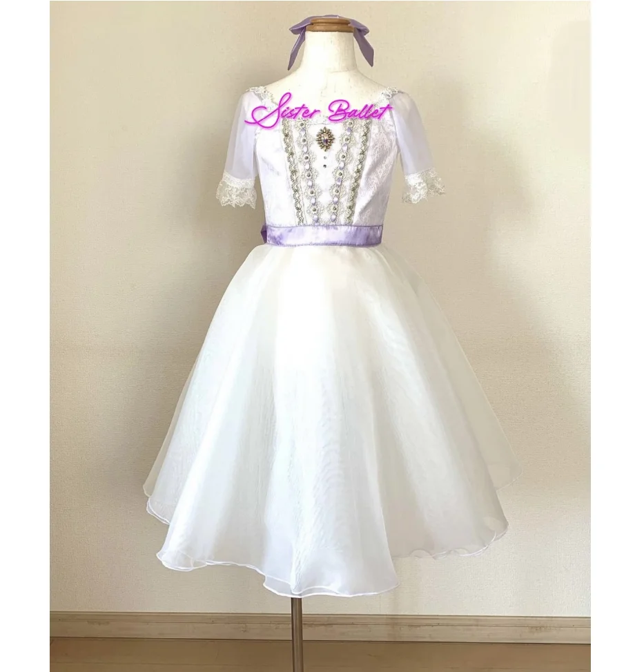 2024 New White girl graduation ball Clara ballerina dress private custom professional GDC competition dress gauze dress