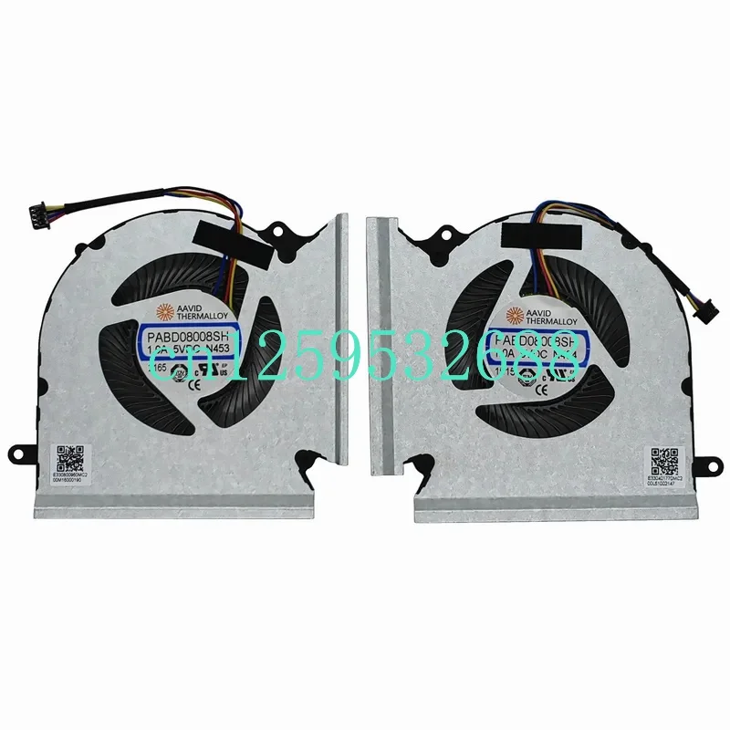 Replacement New CPU GPU Cooling Fan for MSI GE66 GP66 GL66 PABD08008SH N453 N440 PABD08008SH N454 N441 DC5V 1.0A