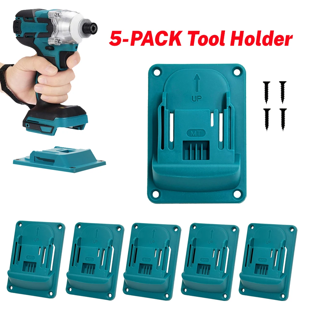 

1-5 шт. Держатель для литий-ионных аккумуляторов, кронштейн для хранения электроинструментов, фиксирующая база для установки, демонстрационная подставка, крепление на ремень для Makita 18V