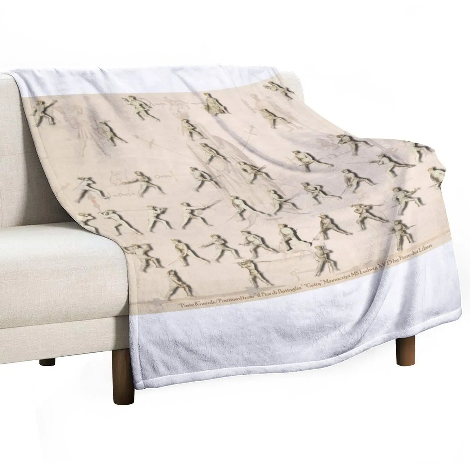 

The Poste (Positions/Guards) Getty Fiore dei Liberi Throw Blanket sofa bed funny gift blankets ands Blankets