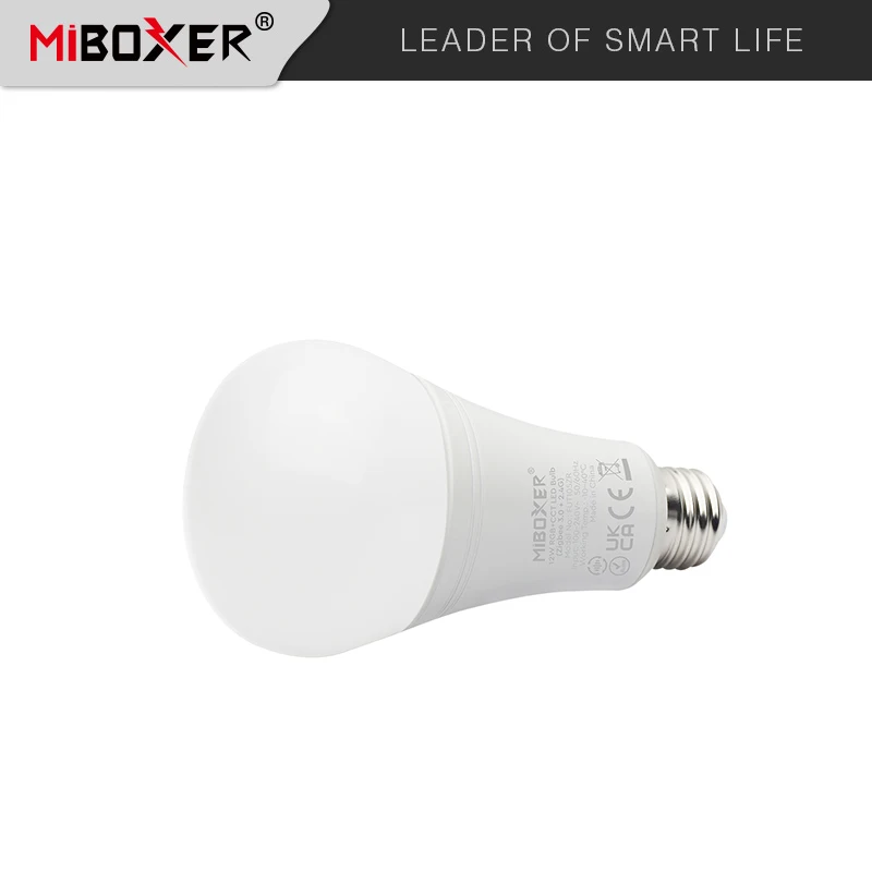 

Умная лампа Miboxer (Zigbee 3,0 + 2,4G), 12 Вт, цветовая температура, E27, FUT105ZR, 110-220 В, с регулируемой яркостью, 3,0, 2,4 ГГц, Радиочастотный пульт дистанционного управления