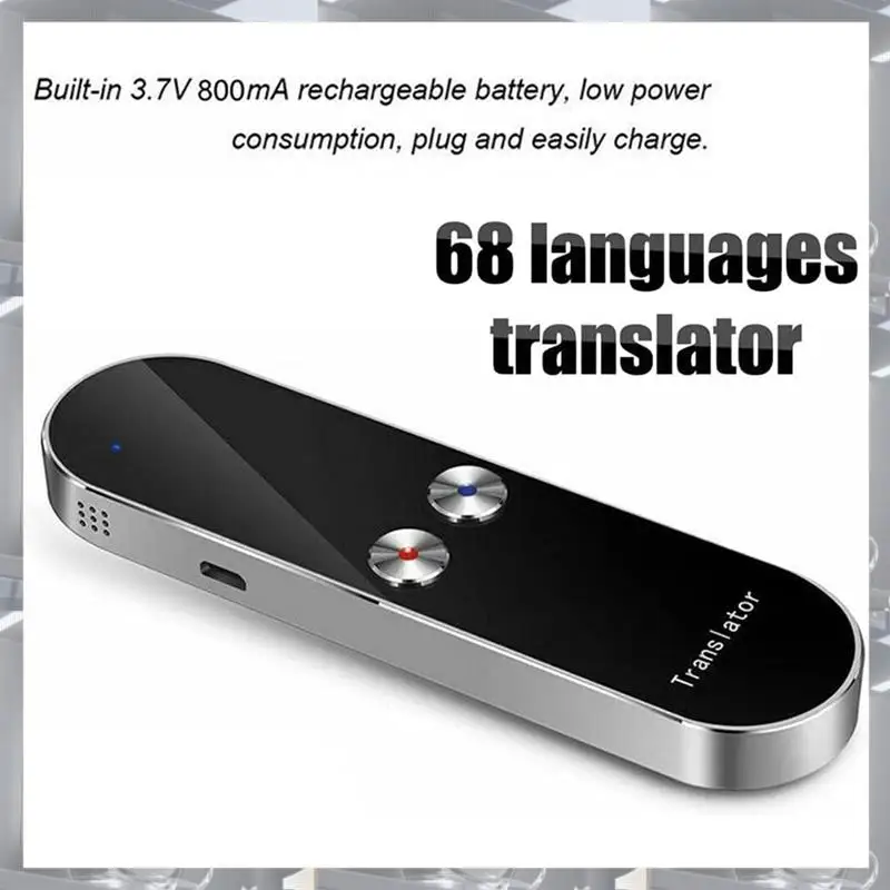 Hot Selling-Portable Language Intelligent Translator, 68 Languages Intelligent Two-Way Real-Time Voice Translator,Portable Langu