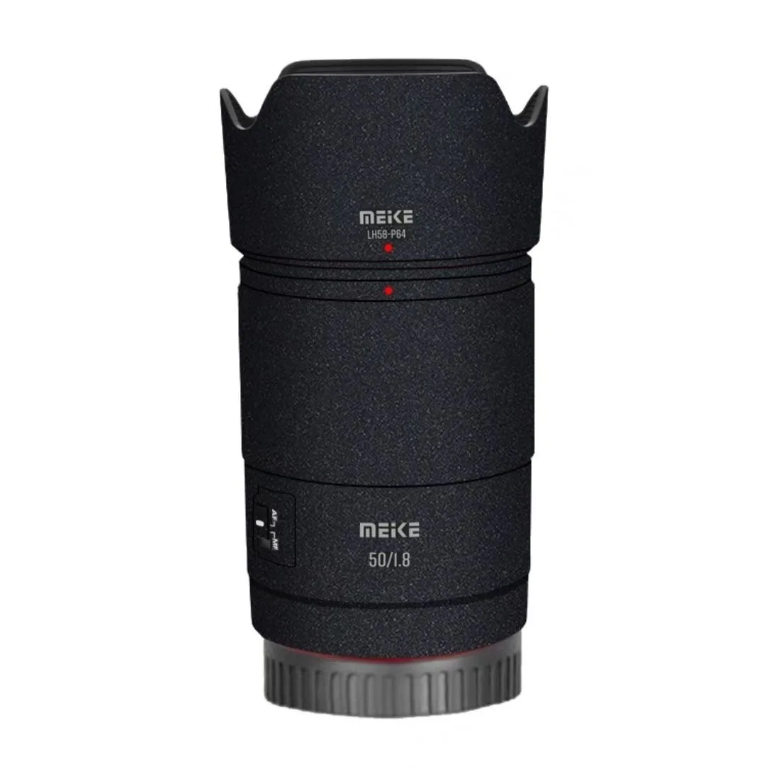 ل MEKE 50 مللي متر F1.8 ملصق عدسة الكاميرا الجلد ملصق الفينيل التفاف معطف الفيلم ل MEIKE 50 1.8 سوني E جبل