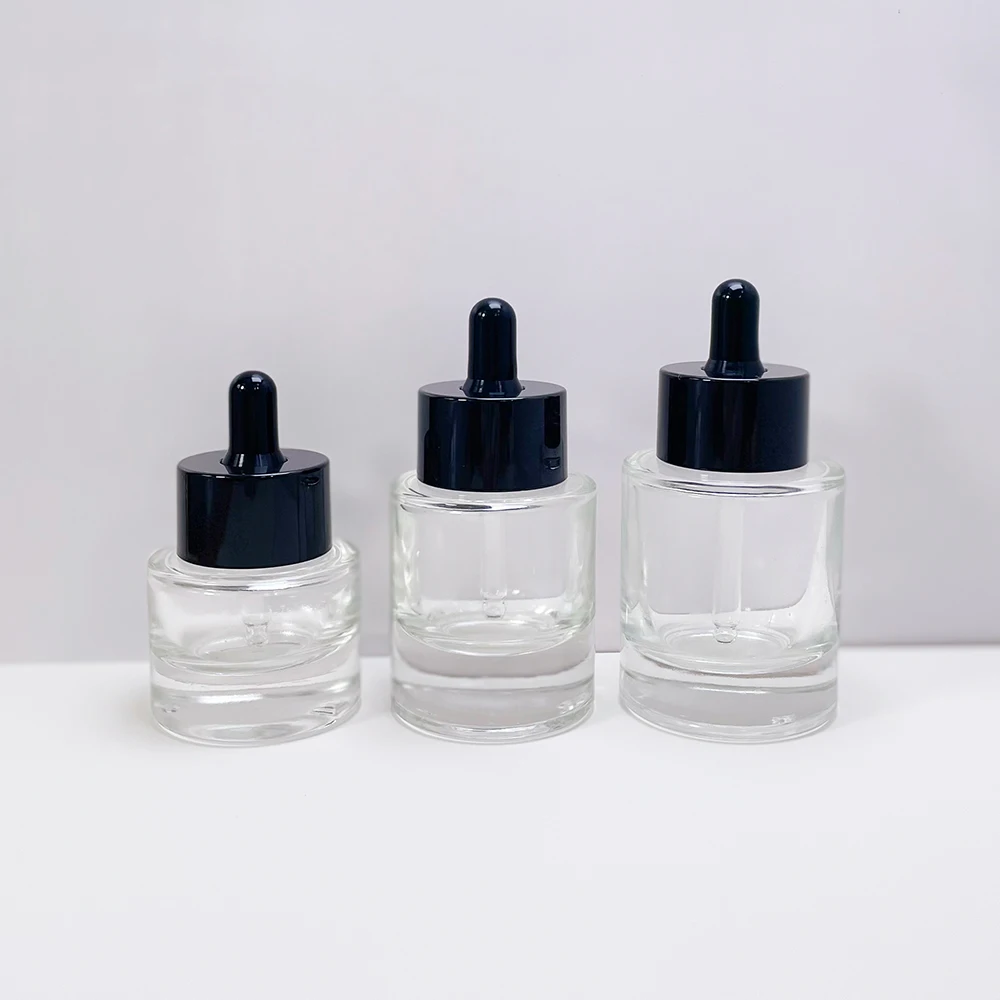 30ML/50ML Clear Glass Dropper Thick Bottom Bottle Aromatherapy Liquid Essence Massage Oils Serum Pipette Refill Skincare