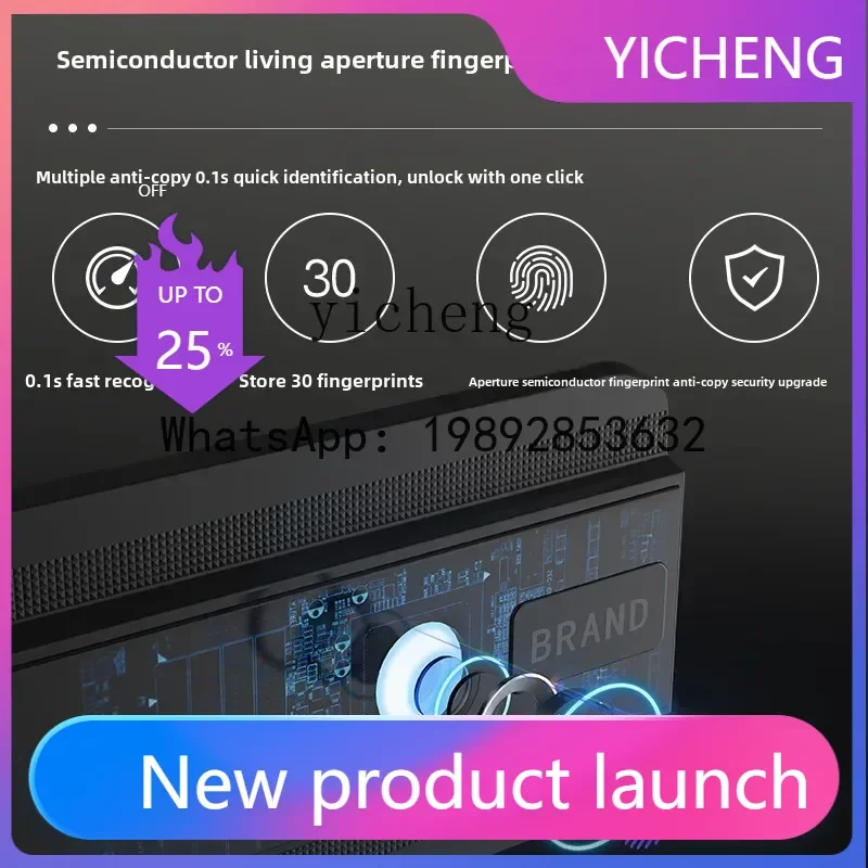 

zz safe household small bedside table fingerprint password box invisible master bedroom office hidden anti-theft