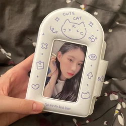 Zdjęcie z kreskówek Album z 32 kieszeniami 3-calowy uchwyt na fotokartę uroczy szczeniak Mini Instax zdjęcia kolekcjonują książki koreański uchwyt na fotokartka idola