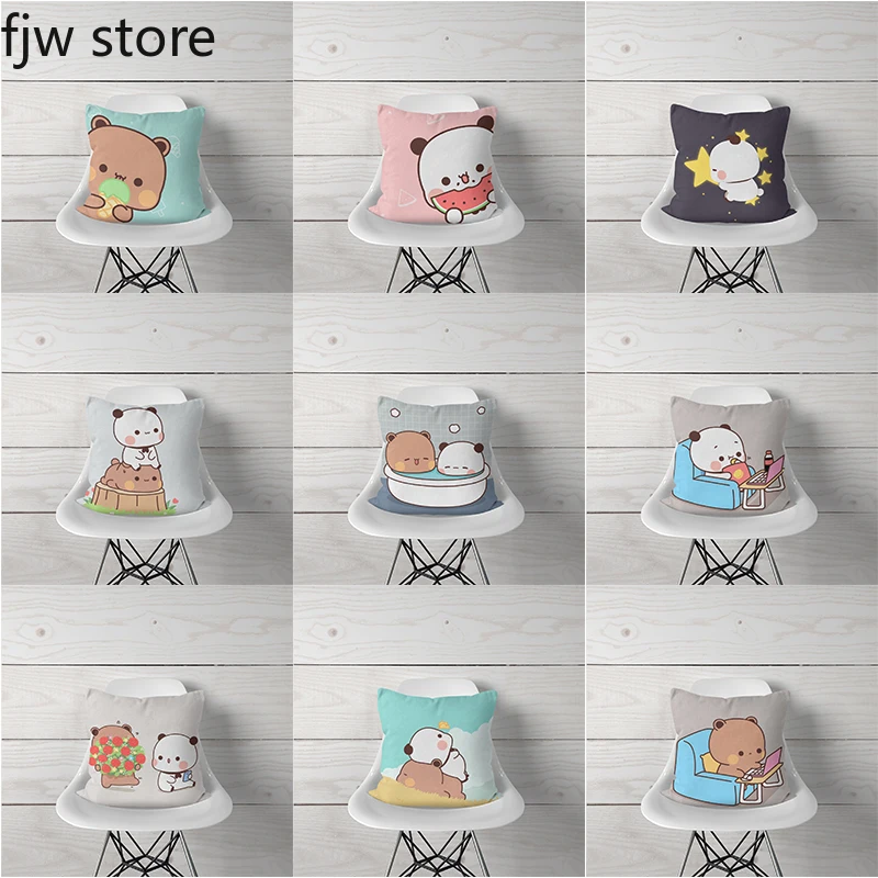 Anime Panda Bubu Pillowcase Cute Little   Sofa Chair Bedroom Bed Living Room Home Decoration