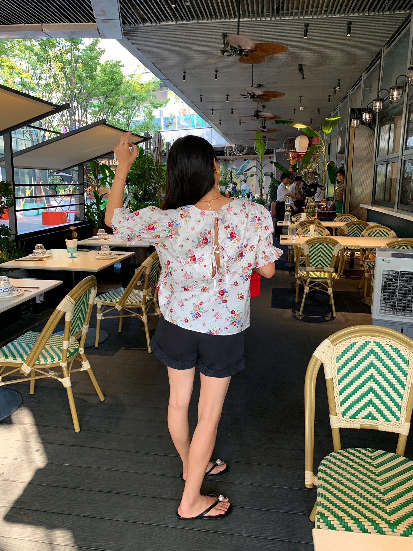 

ort Sve Floral Print Cotton irt Korean Sle Loose Fit Summer Faionable Top Pure Cotton Casual Women's Blouse