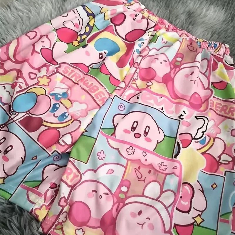 Cartoon Kirby Sports Shorts Men\'s Beach Pants Casual Loose Shorts Summer Shorts Men\'s Gift