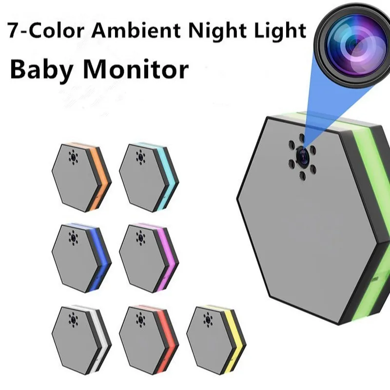 Wire-Free HD Home Camera, Battery Powered Baby Elderly Monitor with Built-in Night Light, Mobile Remote View