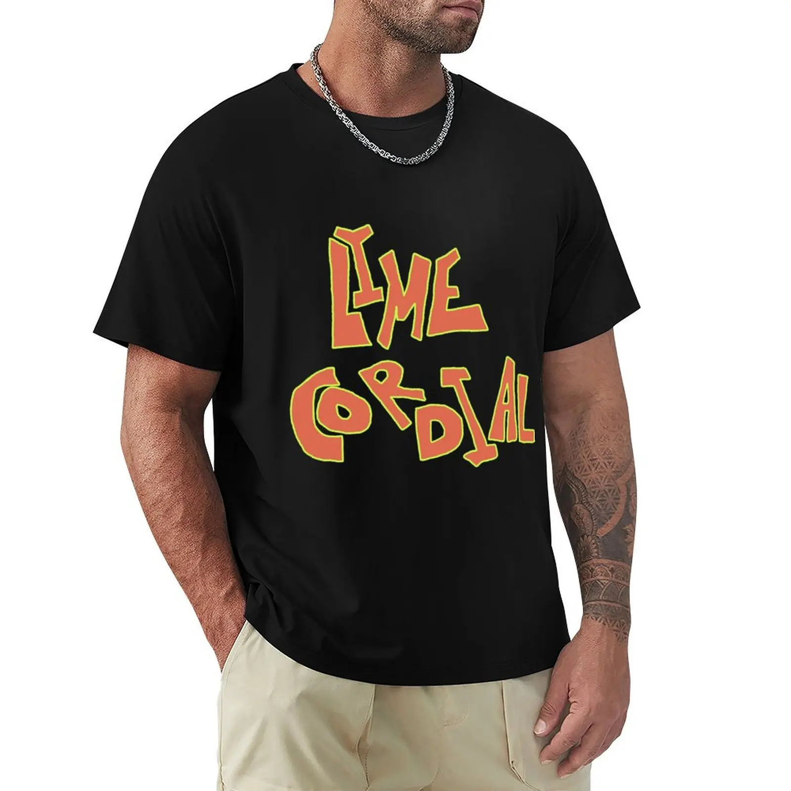 Lime Cordial Sticker T-Shirt cotton t shirts man 100% T-Shirt