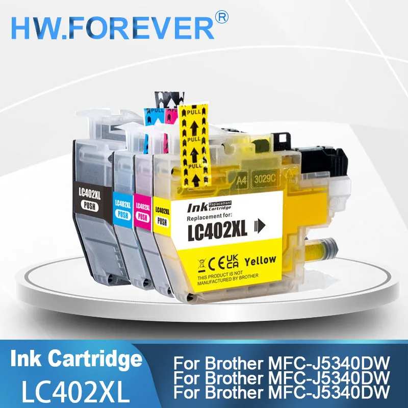 Cartucho de Tinta Compatible LC402XL LC402 402XL 402 para Impresoras Brother MFC-J5340DW MFC-J6740DW MFC-J6540DW MFC-J6940DW